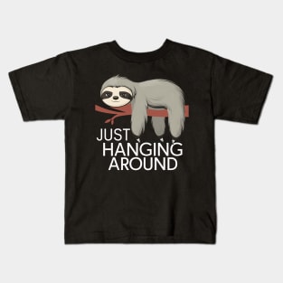 Serene Sloth: Just Hanging Around Kids T-Shirt